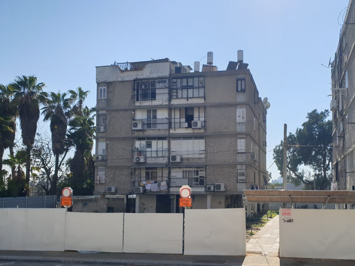 פרויקט התחדשות עירונית בשלב ביצוע החזית